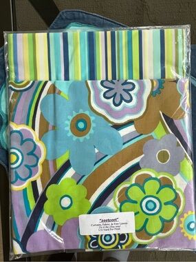 NWOT - Bright Floral and Striped Fabric Samples